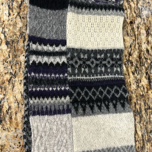 Lauren Ralph Lauren Vintage Lambs Wool Tight Knit Winter Patch Scarf - Picture 3 of 7